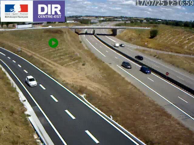 Webcam sur le contournement de Valence, sur la Nationale 7, caméra orientée vers Lyon