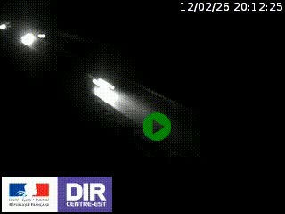 Webcam au niveau du col de Bois Clair à hauteur de Cluny sur la N79. Vue orientée vers Mâcon