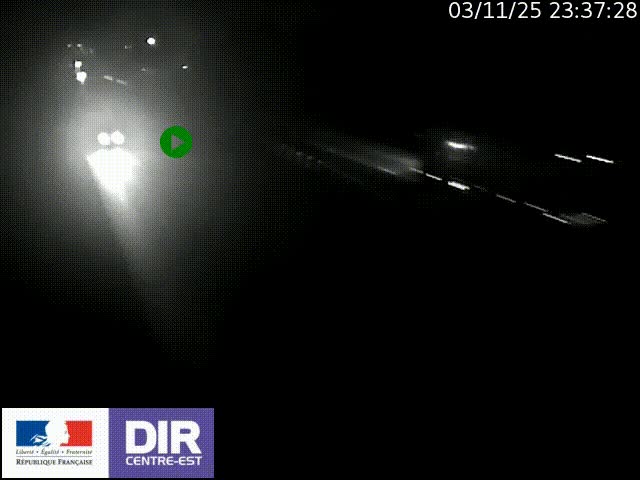 Caméra trafic à la jonction entre l'A46 (Rocade-est de Lyon) et l'A42 à hauteur de Vault-en-Velin en direction de Marseille