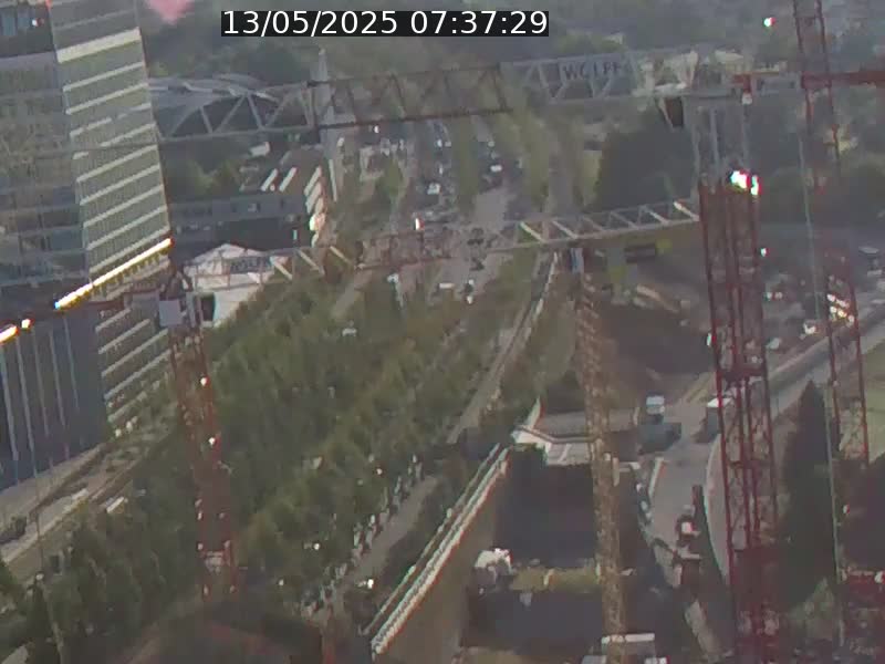 Webcam sur l'avenue John Fitzgerald Kennedy (N51) avec vue orientée vers le Findel