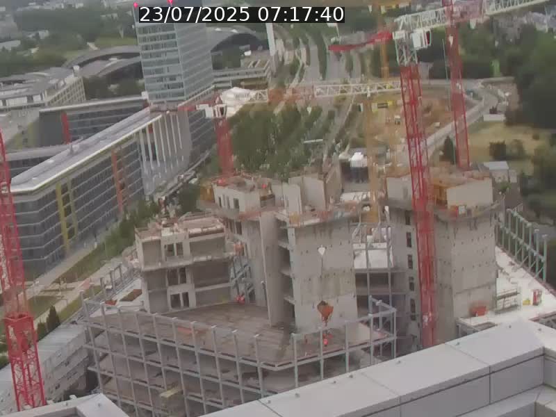 Webcam sur l'avenue John Fitzgerald Kennedy (N51) avec vue orientée vers le Findel