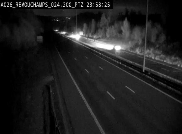 Webcam E25/A26 à Aywalle, à hauteur de Spa. Vue orientée vers Liège