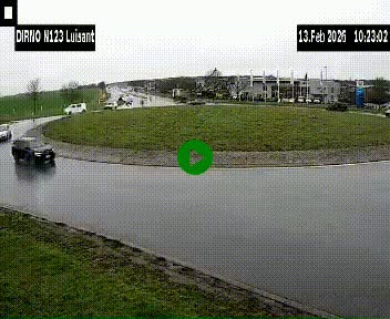 Webcam en périphérie de Chartres sur la N123, à hauteur de Luisant. Vue orientée vers Chartres