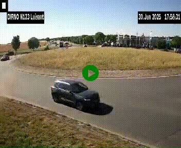 Webcam en périphérie de Chartres sur la N123, à hauteur de Luisant. Vue orientée vers Chartres
