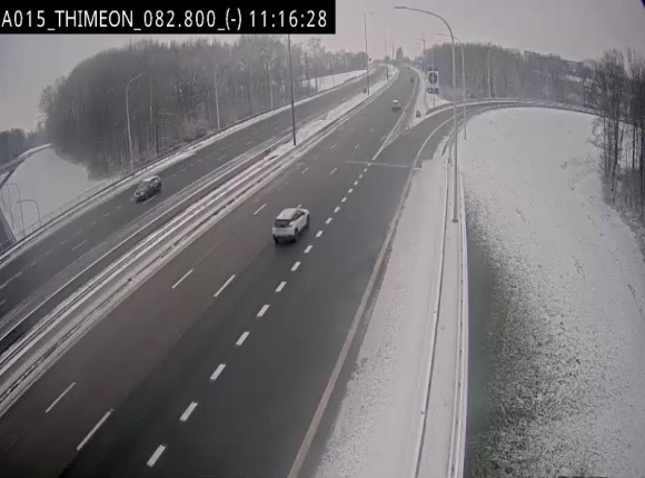 Caméra trafic Belgique - Thiméon - E42, jonction avec A54 (E420) direction La Louvière/Charleroi - BK 82.82