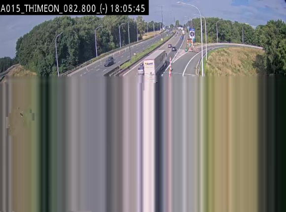 Caméra trafic Belgique - Thiméon - E42, jonction avec A54 (E420) direction La Louvière/Charleroi - BK 82.82