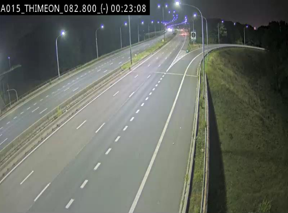 Caméra trafic Belgique - Thiméon - E42, jonction avec A54 (E420) direction La Louvière/Charleroi - BK 82.82