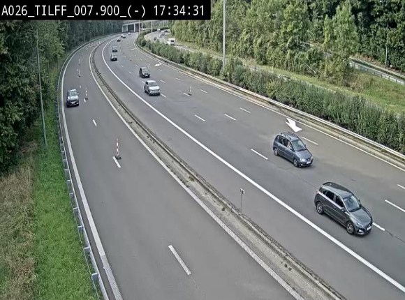 Webcam autoroute A26/E25 à Esneux, en Belgique en direction Luxembourg - BK 7.9
