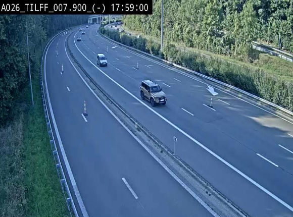 Webcam autoroute A26/E25 à Esneux, en Belgique en direction Luxembourg - BK 7.9