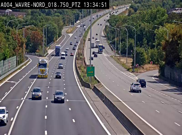 Webcam traffic E411(A4) - BK 18.7 - Bierges (Wavre Nord)