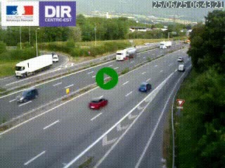 Caméra routière à hauteur de la sortie 15 Chambéry-centre au PK 4,103 en direction d'Albertville