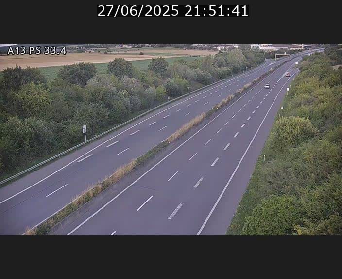 Webcam trafic sur A13 à hauteur de Mondorf-les-Bains en direction d'Altwies