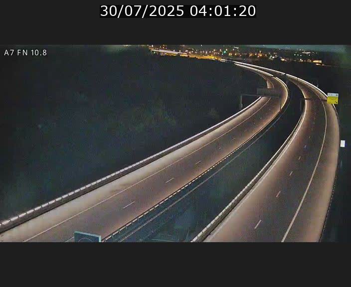 Caméra trafic Luxembourg - A7, Tunnel Gousselerbierg, sortie sud, direction rond-point Lorentzweiler (BK 10.8)