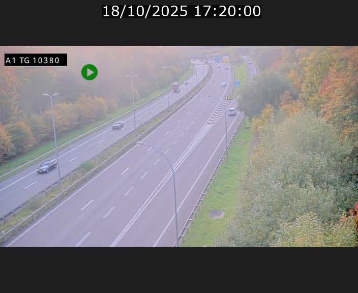 Traffic live webcam Luxembourg Senningerberg - A1 direction Luxembourg Kirchberg - BK 10.3