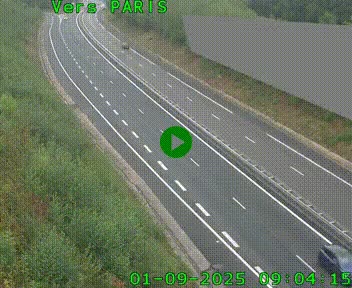 Caméra routière sur l'autoroute A20 à Saint-Pardoux-l'Ortigier, à la jonction avec l'A89. Vue orientée vers Paris
