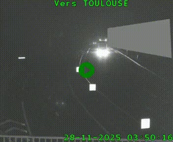 Caméra routière sur l'autoroute A20 à Noailles, en périphérie de Brive-la-Gaillarde. Vue orientée vers Toulouse