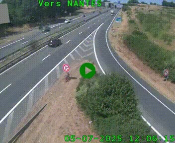 Webcam N147 au nord de Poitiers et à la jonction avec la A10