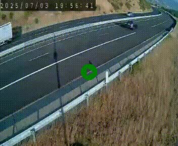 Caméra autoroutière France - A75, Engayresque, entre Millau et Séverac-le-Chateau, en direction de Montpellier