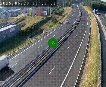 Caméra autoroute A75 à hauteur du col du rocher blanc en direction de Montpellier