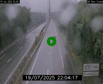 Webcam sur la N165 après le Pont de l'Iroise, à l'entrée de Brest