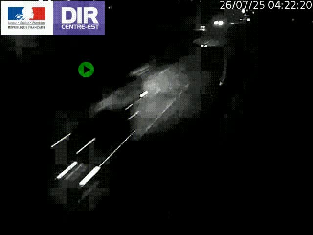 Caméra de circulation à Saint-Priest à la jonction entre l'A43 et l'A46 en direction de Marseille