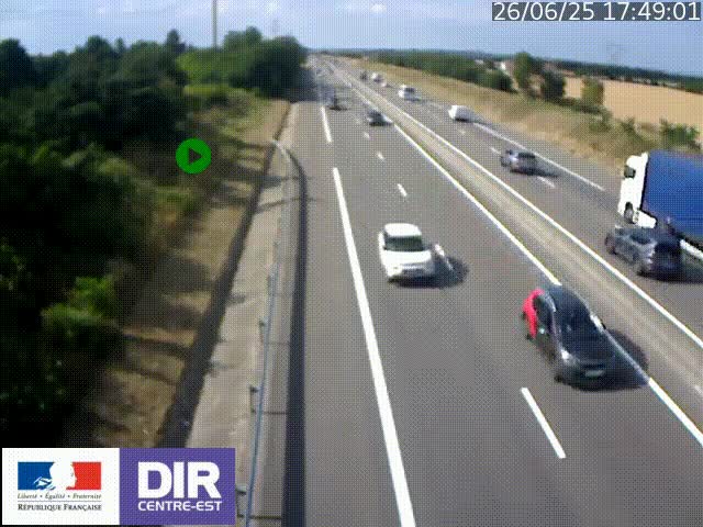 Webcam sur le contournement de Valence, sur la Nationale 7, à la jonction avec la N532, caméra orientée vers Grenoble