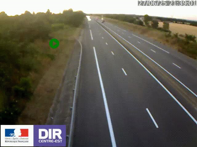 Webcam sur le contournement de Valence, sur la Nationale 7, à la jonction avec la N532, caméra orientée vers Grenoble