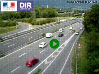 Webcam sur la Nationale 201 à hauteur de la sortie Chambéry-Nord, avant à la jonction entre l'A41 et l'A43, en direction de Lyon