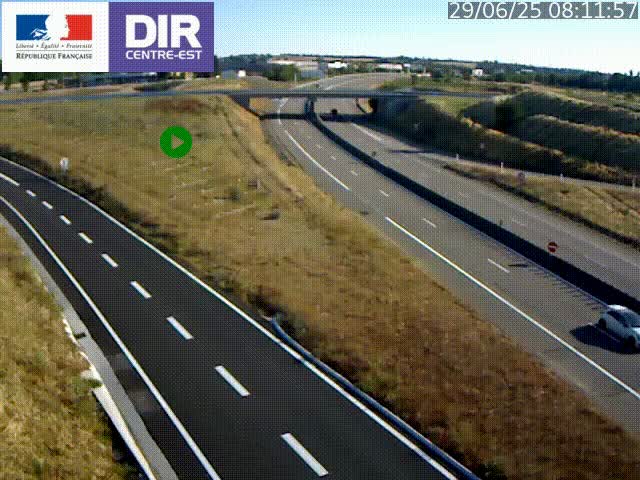 Webcam sur le contournement de Valence, sur la Nationale 7, caméra orientée vers Lyon
