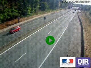 Caméra autoroutière sur l'A47 à hauteur de Givors, a proximité de Lyon. La webcam est orientée vers Lyon