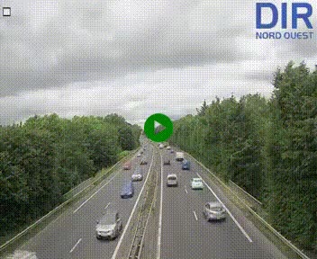 Webcam sur le périphérique de Caen (N814) à l'est de la ville, à Mondeville hauteur de la sortie 2, Presqu'île-Rives de l'Orne, au bout de l'autoroute A13