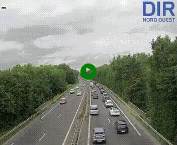 Webcam sur le périphérique de Caen (N814) à l'est de la ville, à Mondeville hauteur de la sortie 2, Presqu'île-Rives de l'Orne, au bout de l'autoroute A13