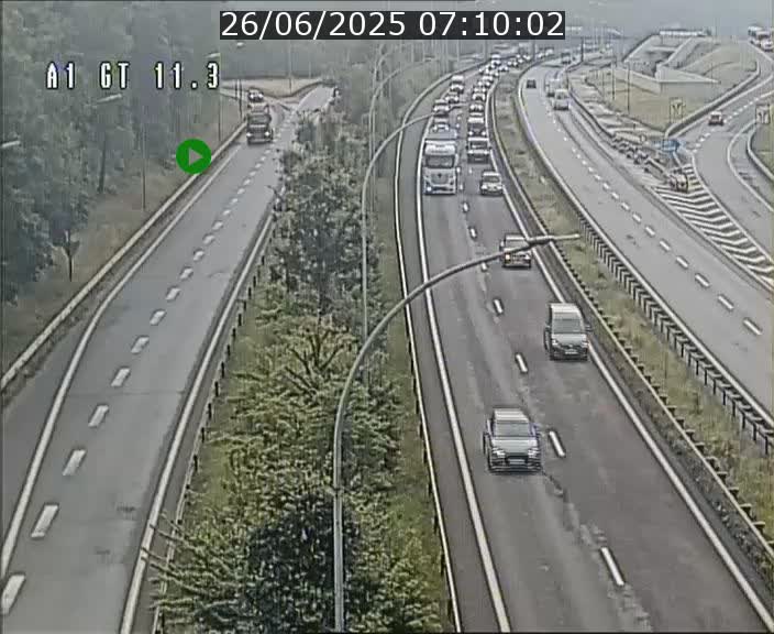 Traffic live webcam Luxembourg Senningerberg - A1 direction Allemagne - BK 11.3