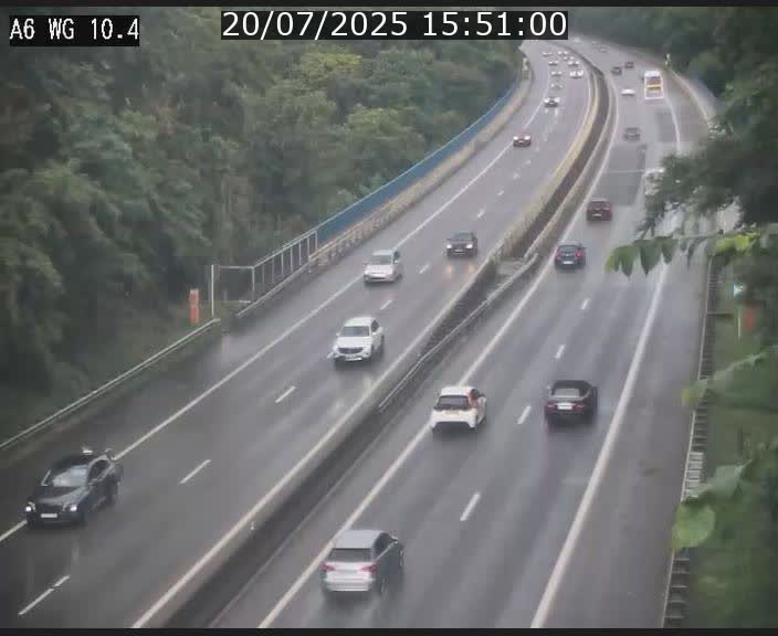 Traffic live webcam Luxembourg Mamer - A6 - BK 10.4 - direction Luxembourg/France/Allemagne