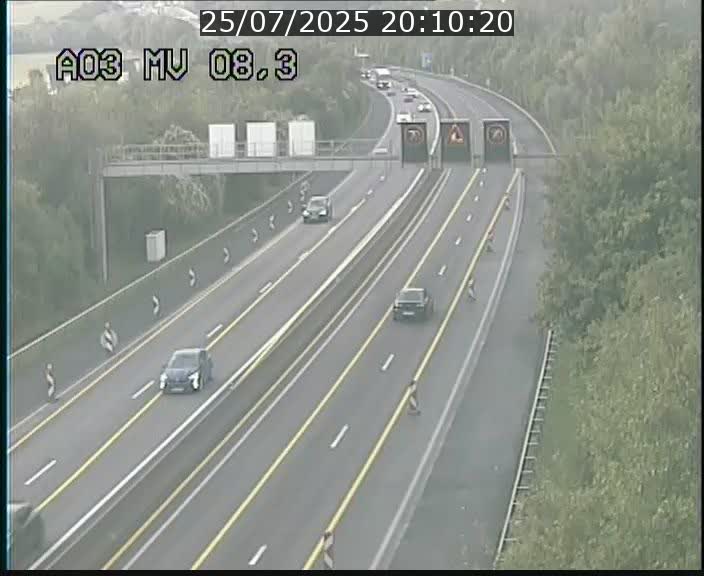 Webcam Autoroute après la Croix de Bettembourg en direction de Luxembourg sur l'A3