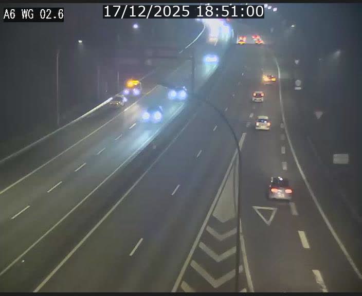 Traffic live webcam Luxembourg Croix de Cessange - A6 - BK 2.6 - direction France/Allemagne