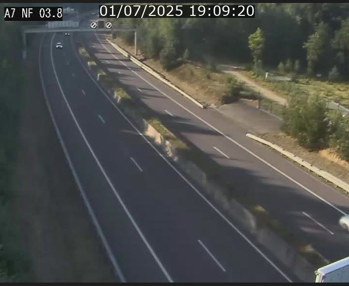 Webcam autoroute A7 au Luxembourg à la sortie du Tunnel Stafelter vers le Nord