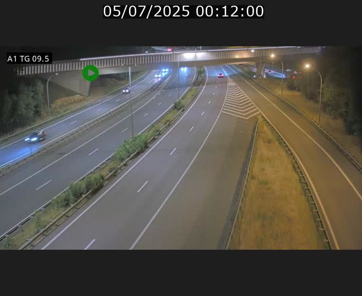 Traffic live webcam Luxembourg Jonction Grünewald - A1 direction Luxembourg-ville - BK 9.5