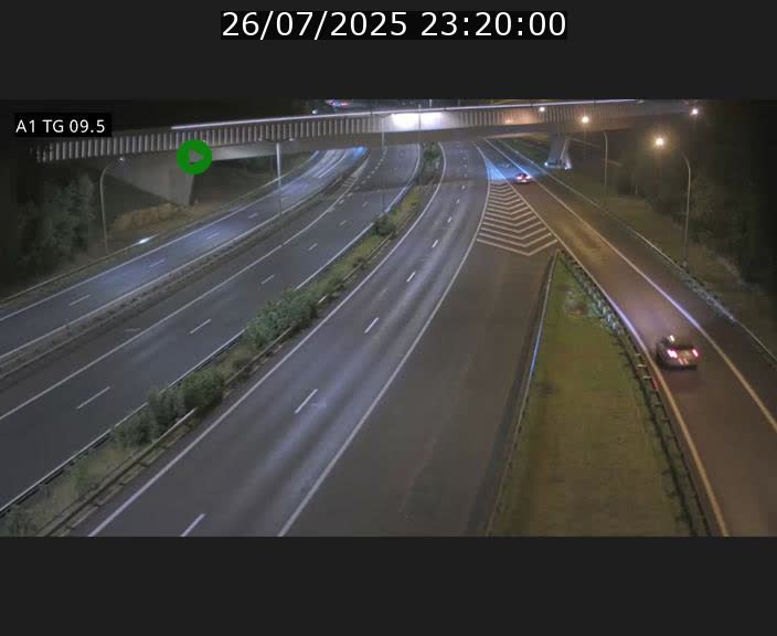 Traffic live webcam Luxembourg Jonction Grünewald - A1 direction Luxembourg-ville - BK 9.5
