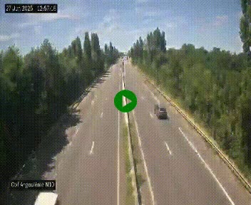 Webcam routière à la fin de la N10, en périphérique ouest d'Angouleme, proche de la jonction avec l'A10