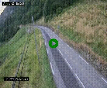 Webcam dans les Pyrénées Atlantique au niveau du col d'Urdos et du fort du Pourtalet sur la N134, en direction du Col et du tunnel du Somport, à 765 mètres d'altitude