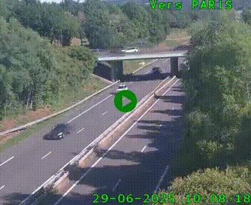 Caméra routière sur l'autoroute A20 au nord de Limoges, à la jonction avec la N520. Vue orientée vers Paris