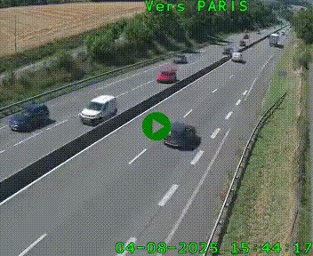 Caméra routière sur l'autoroute A20 à Saint-Hilaire-Bonneval, au sud de Limoges. Vue orientée vers Paris
