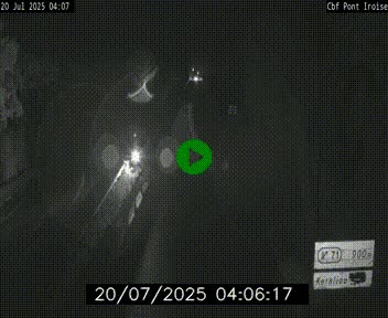 Webcam sur la N165 après le Pont de l'Iroise, à l'entrée de Brest