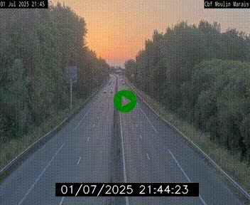 Webcam sur le périphérique de Nantes (N844) entre la Porte de Saint-Luce et la Porte d'Anjou, à l'est de la ville