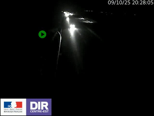 Webcam sur le contournement de Valence, sur la Nationale 7, à la jonction avec la N532, caméra orientée vers Grenoble