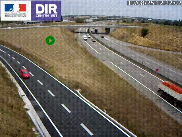 Webcam sur le contournement de Valence, sur la Nationale 7, caméra orientée vers Lyon