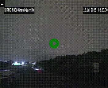 Webcam routière sur N338 à hauteur de Grand-Quevilly en périphérie de Rouen. Vue orientée vers Rouen