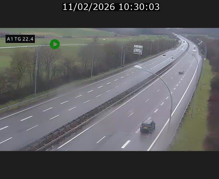 Traffic live webcam Luxembourg Flaxweiler - A1 direction Luxembourg - BK 22.4