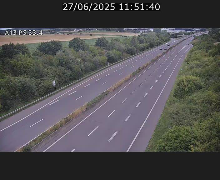 Webcam trafic sur A13 à hauteur de Mondorf-les-Bains en direction d'Altwies